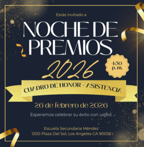 Flyer for Awards Night SPANISH