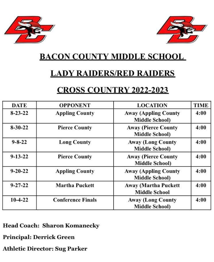 BCMS/BCHS Red Raider Sports Schedules | Bacon County School District BCMS/BCHS Red Raider Sports Schedules | Bacon County School District