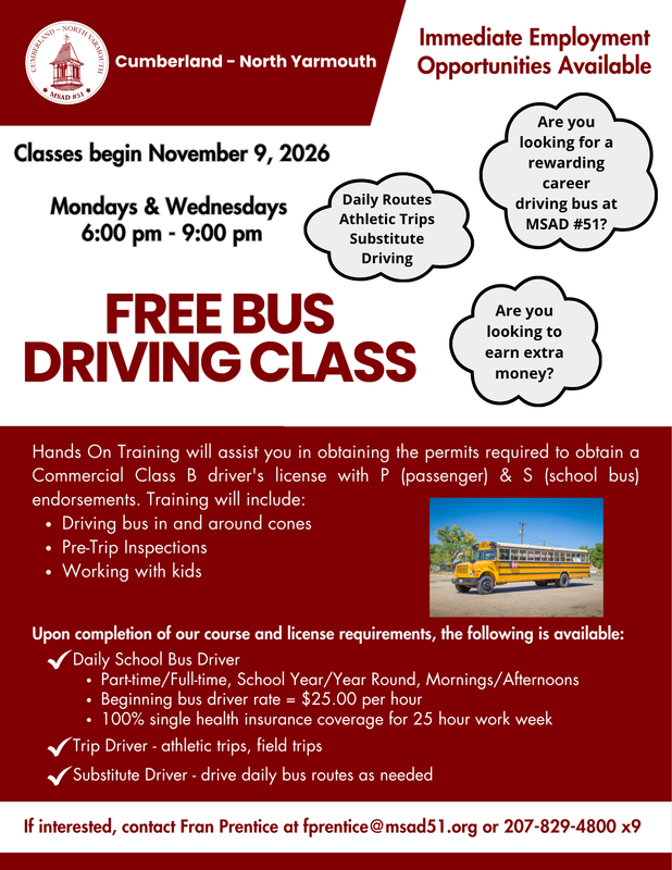 bus driving class flyer