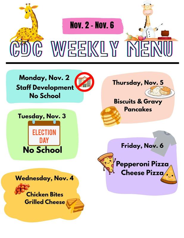 cdc lunch menu