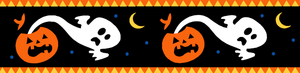 Orange pumpkin and white ghost image
