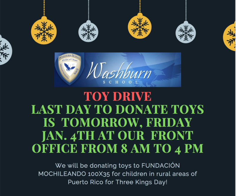 Last Day to Donate Toys and Basketball Practice (FRIDAY, JANUARY 4th, 2019)