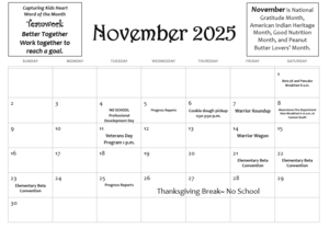 November 2025 Calendar