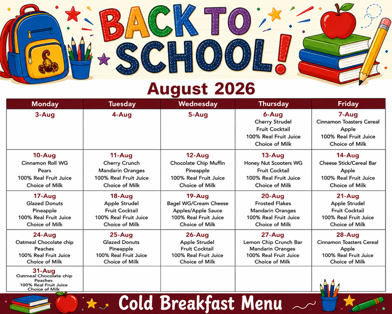 August 2026 Breakfast Menu Featured Photo