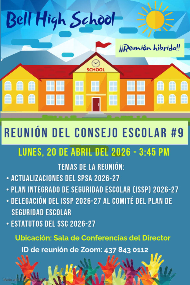 Junta del Consejo Escolar (4.20.2026 a las 3:45pm)