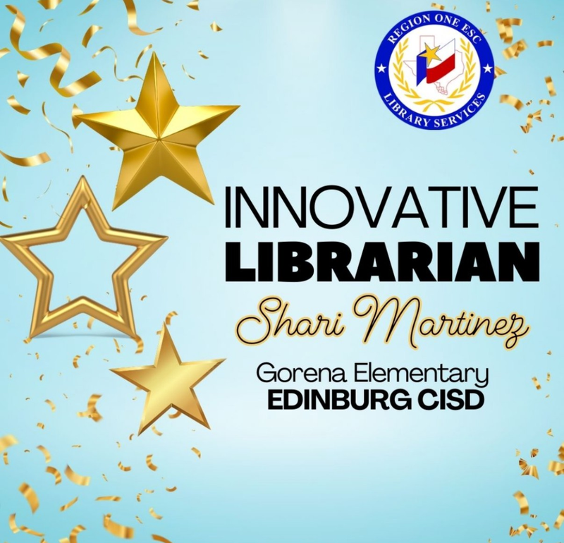 Shari Martinez, Gorena Elementary's librarian, has received the Innovative Librarian award.