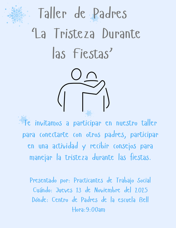 Taller para Padres: "La Tristeza Durante las Fiestas" Featured Photo