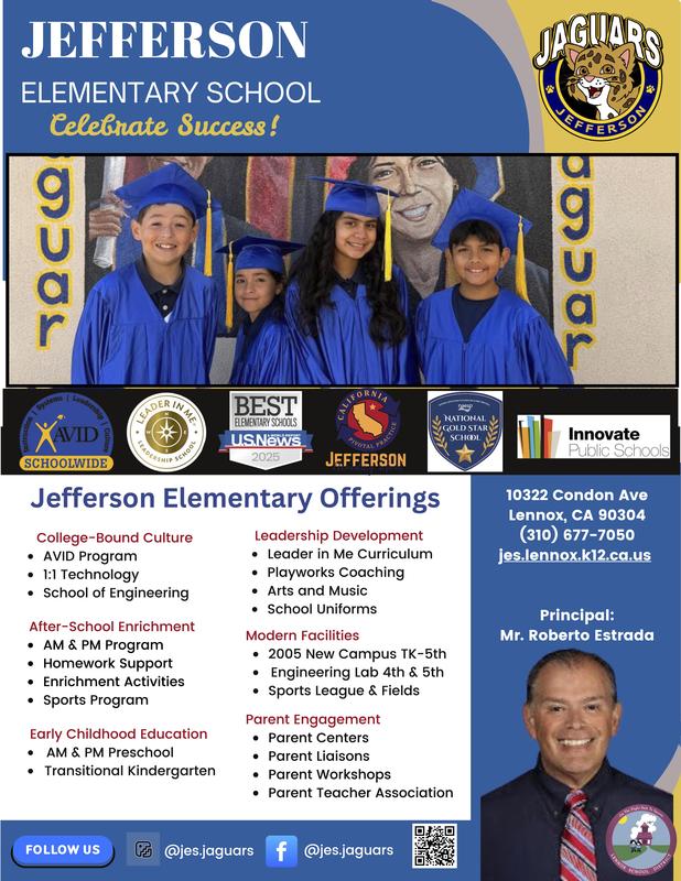 Jefferson Elementary Offerings!