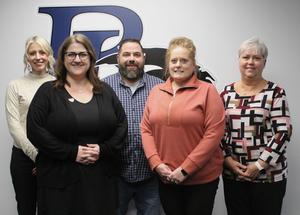 (Photo Caption: The Buckeye Local Board of Education organized for 2026 and welcomed new member Steve Bezak III into the fold. Pictured are, front from left, board President Ashley West and Vice President Teresa George. Back: Brooke Stingle, Steve Bezak III, and Melissa Supanik.)