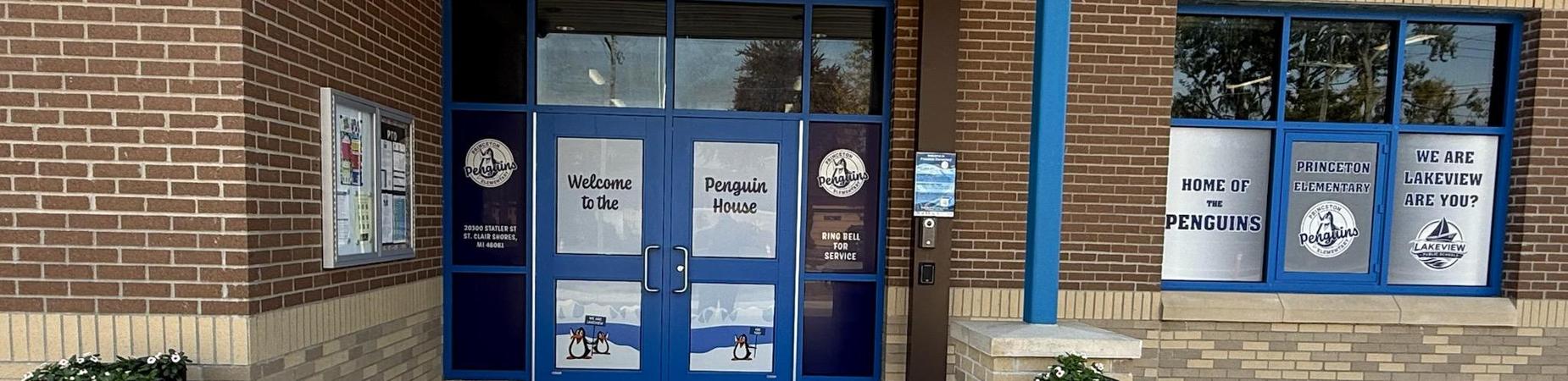 Main Entrance with new window designs.