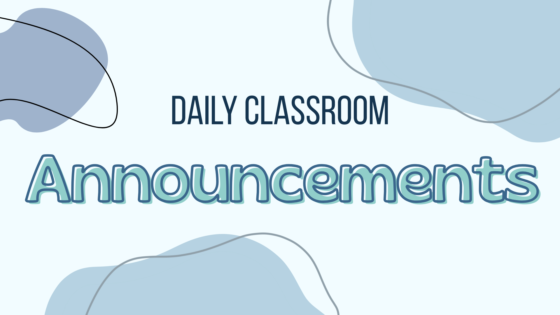 Announcements 