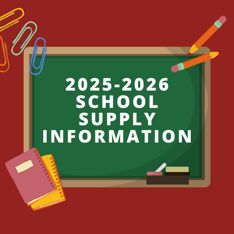 2025-2026 School Supply Information Featured Photo