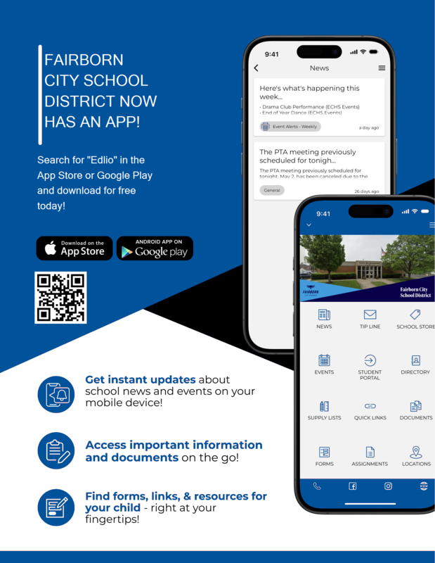 Fairborn City Schools' mobile app information