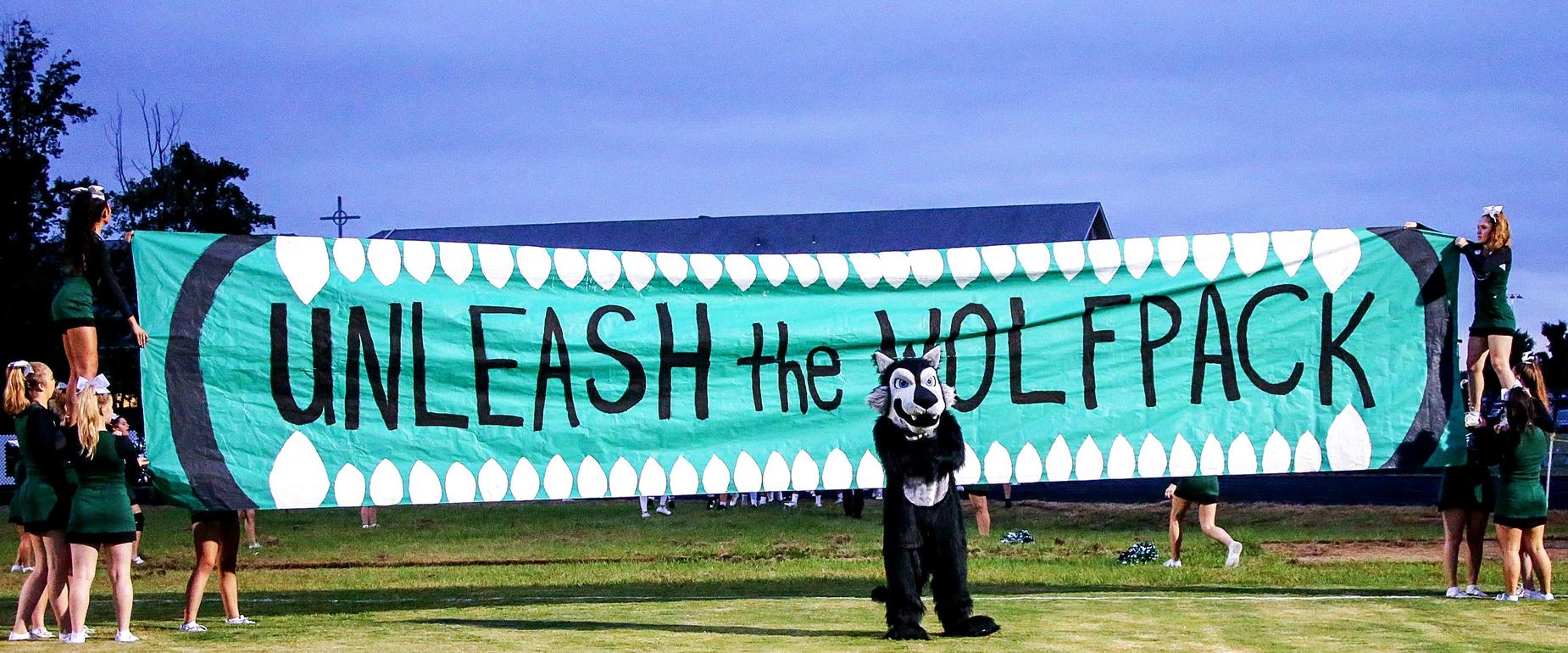 A Wolf Pack banner