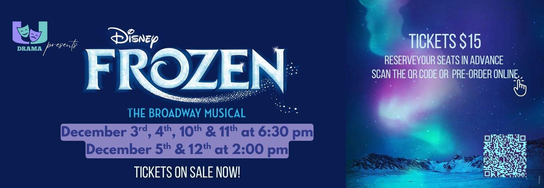 Drama production of Frozen tickets on sale now