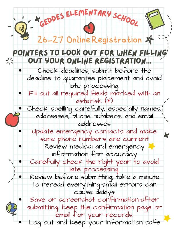 Registration Pointers English
