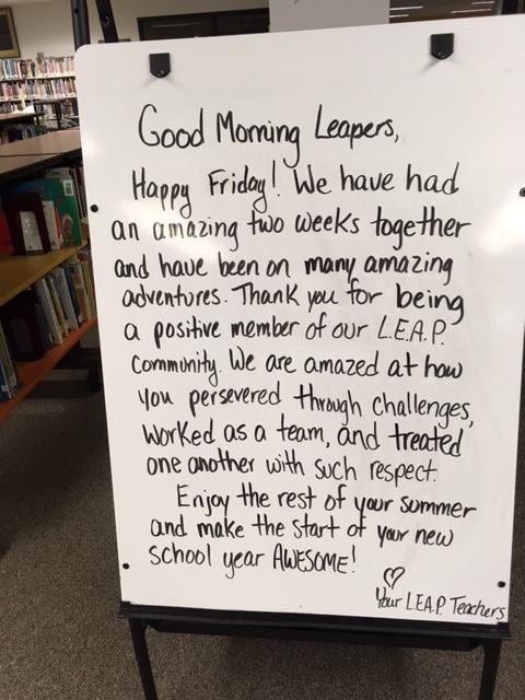 LEAP signage