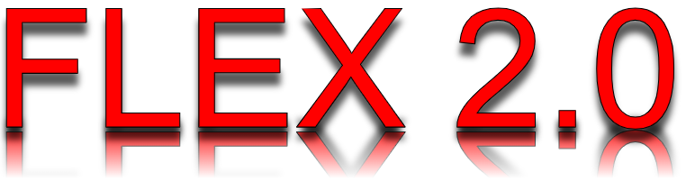 Word Flex in Red letters