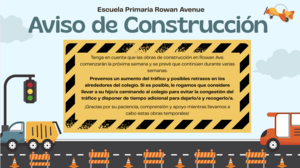 Construction notice in Spanish