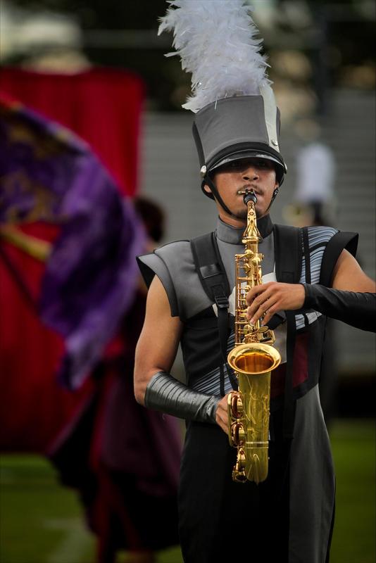 marching saxophone player