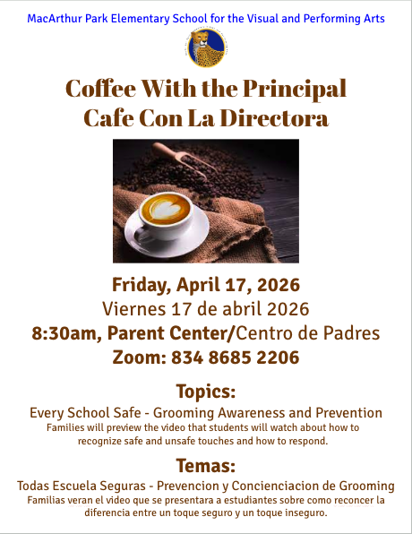 Coffee with the Principal flyer