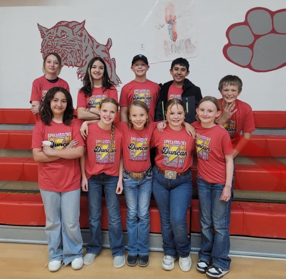 Elementary Students competing in the County Spelling Bee