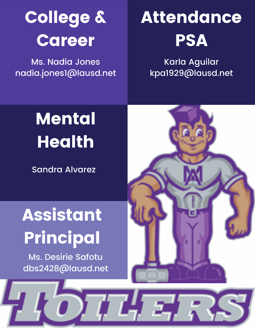 Counseling Corner Counseling Corner Manual Arts High School