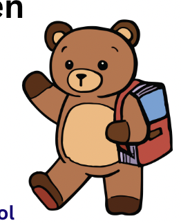 Bear with backpack