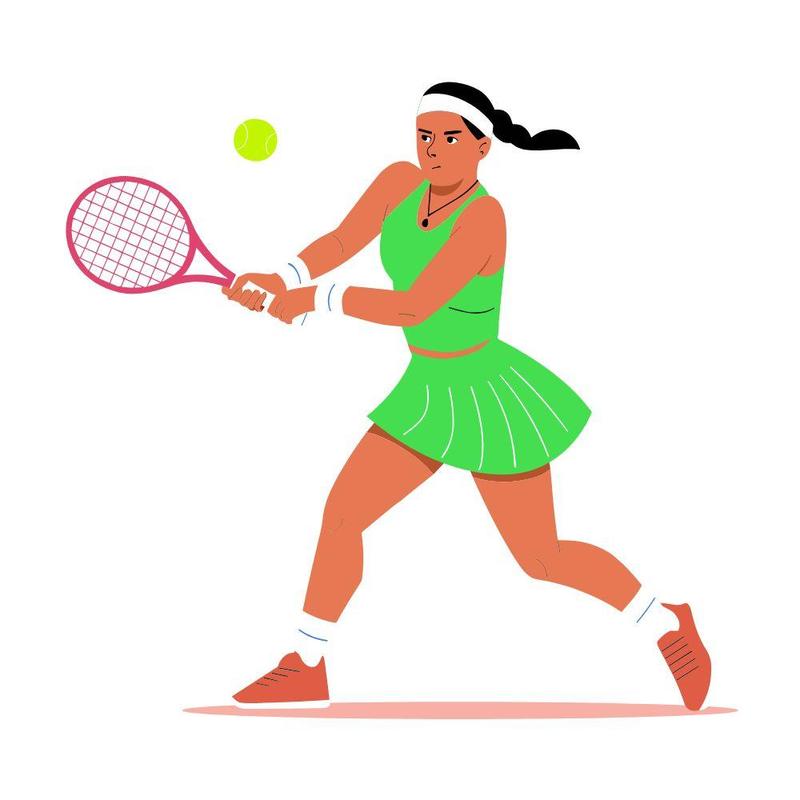girl wearing green outfit playing tennis
