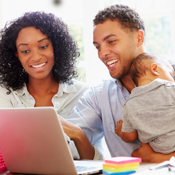 parents on computer