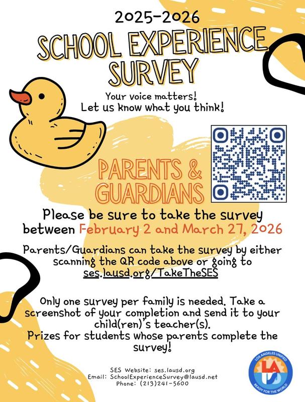 School Experience Survey: February  2-March 27 Featured Photo