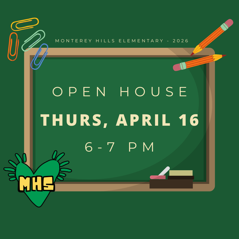 MHS Open House - Thu. Apr. 16, 6pm-7pm
