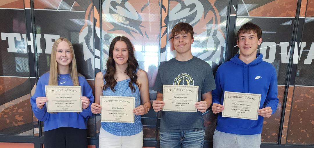 Northern State University Math Contest Placers.  Congratulations!