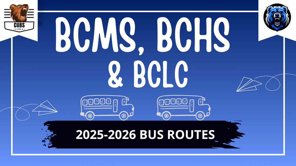 BCHS, BCMS, and BCLC Bus Routes 2025-2026