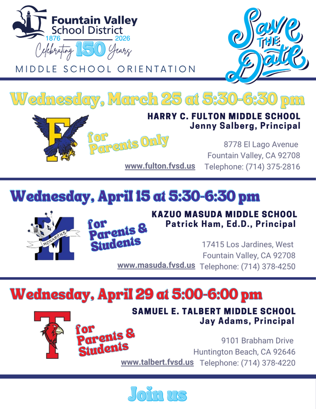Middle School Orientation Flyer