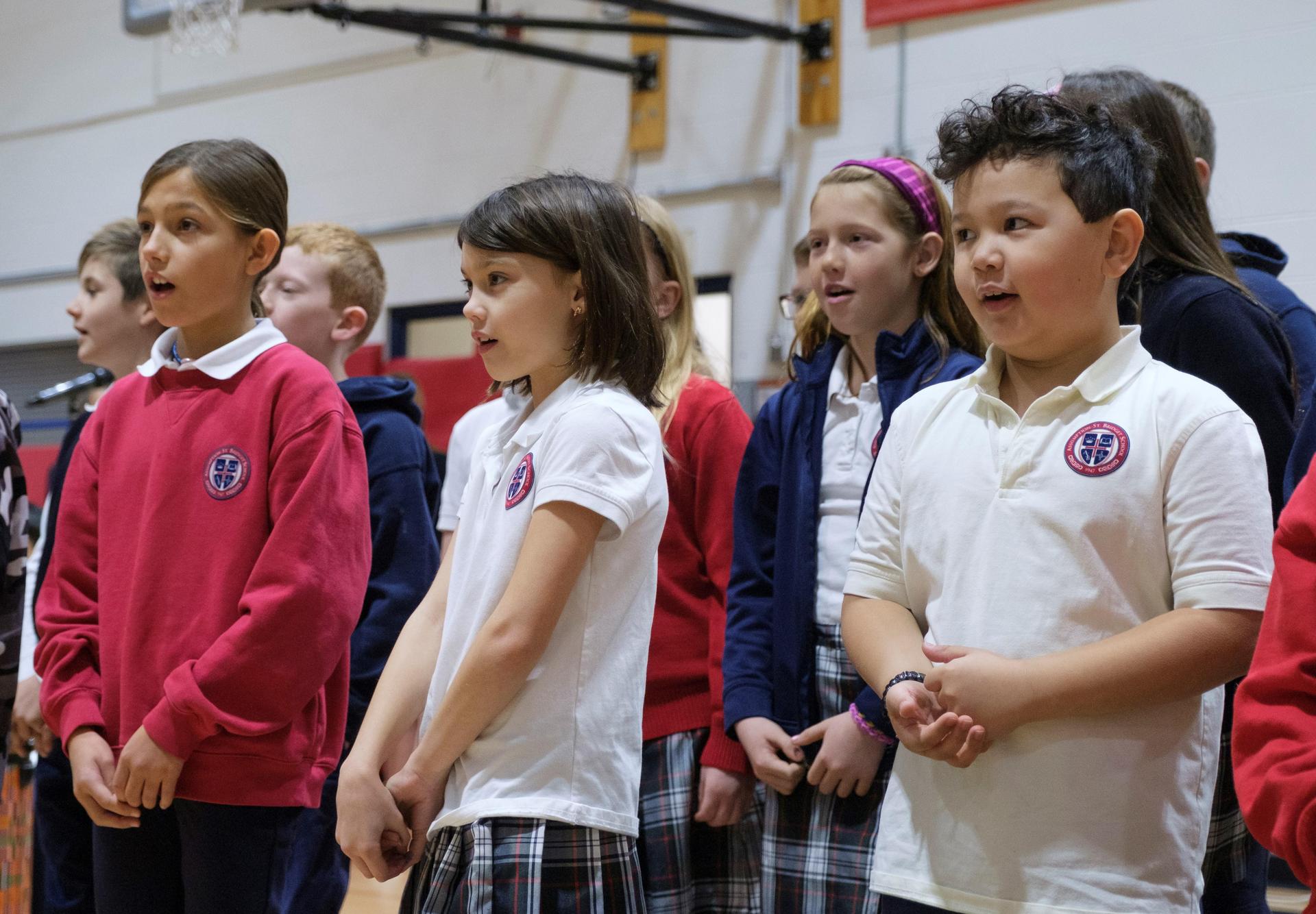 Students singing