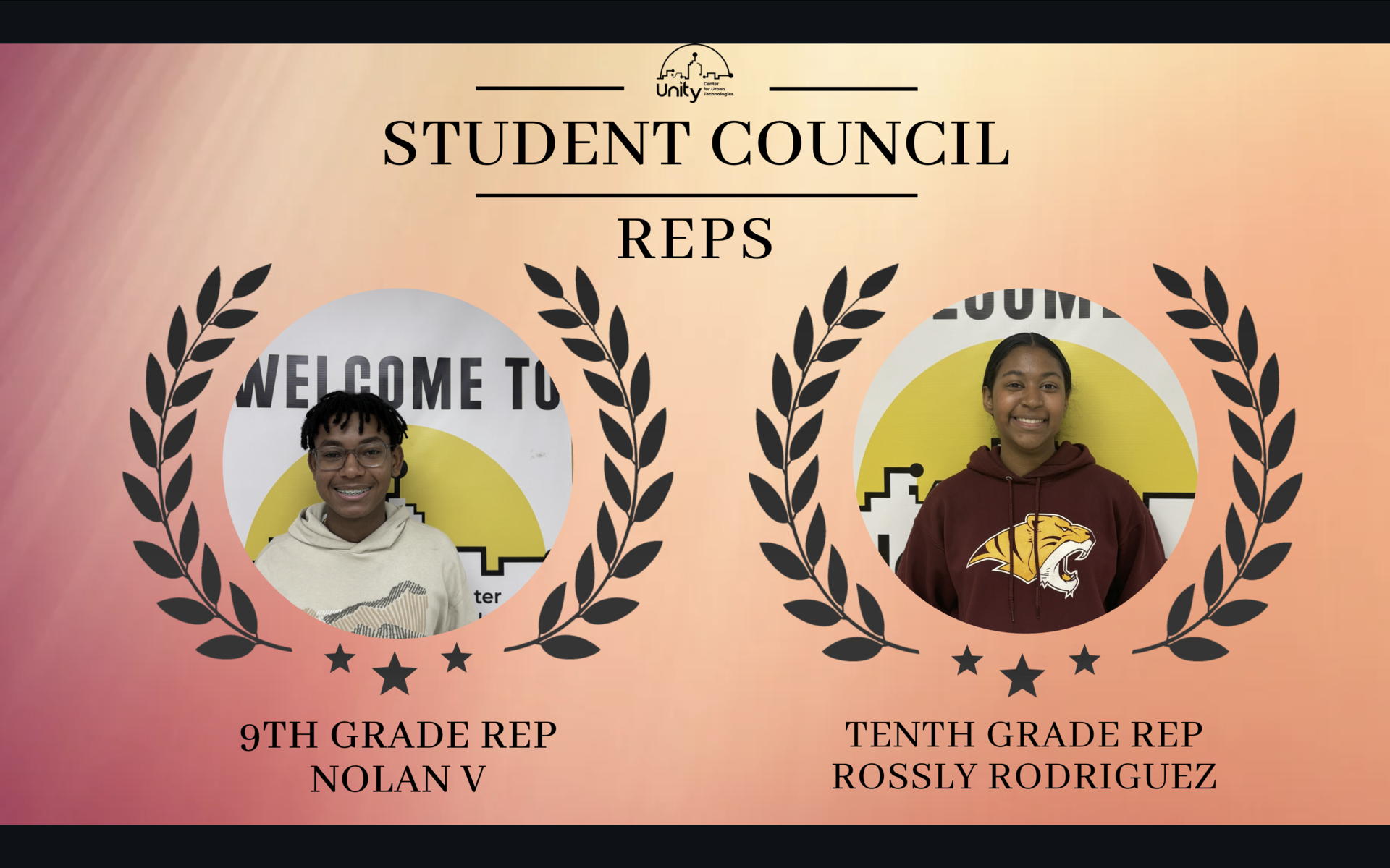 9th Grade Rep Nolan V. and 10th Grade Rep Rossly R. 
