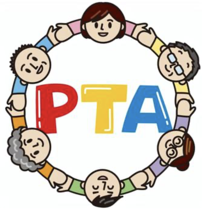 parents and teachers drawing holding hands in circle around the word pTA