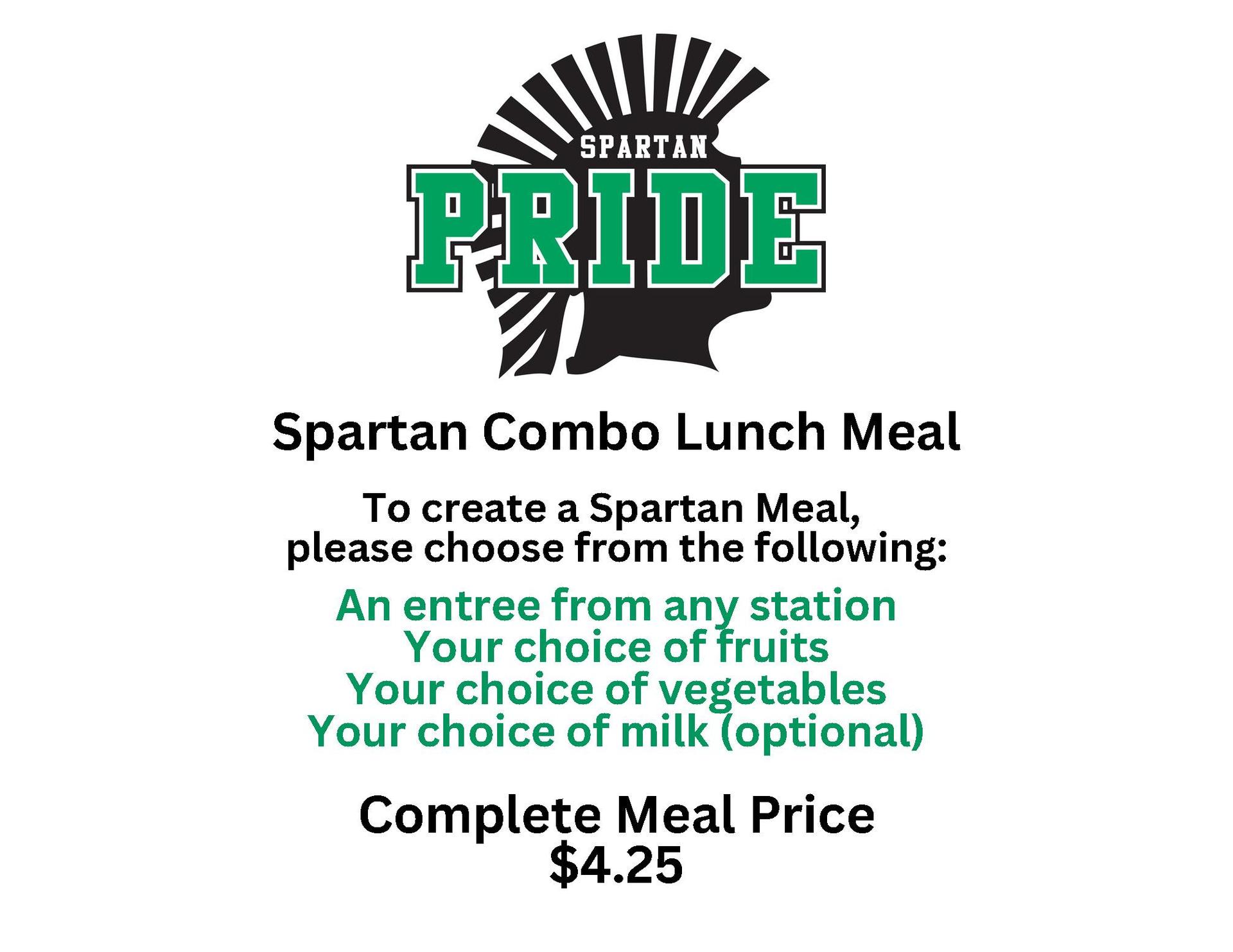 Spartan Combo Lunch Meal
