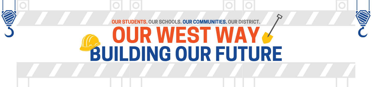 our students. our schools. our communities. our district. our west way. building our future banner