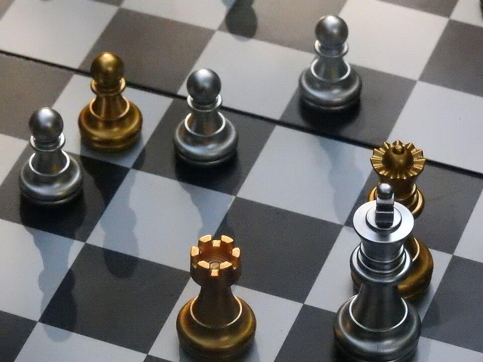 Gold and Silver Chess Set