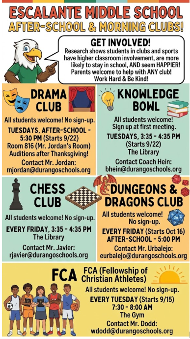 Poster of Clubs offered at EMS