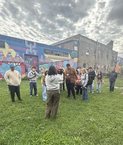 Hancock College Prep Cluster Students' field trip to El Paseo Community Garden