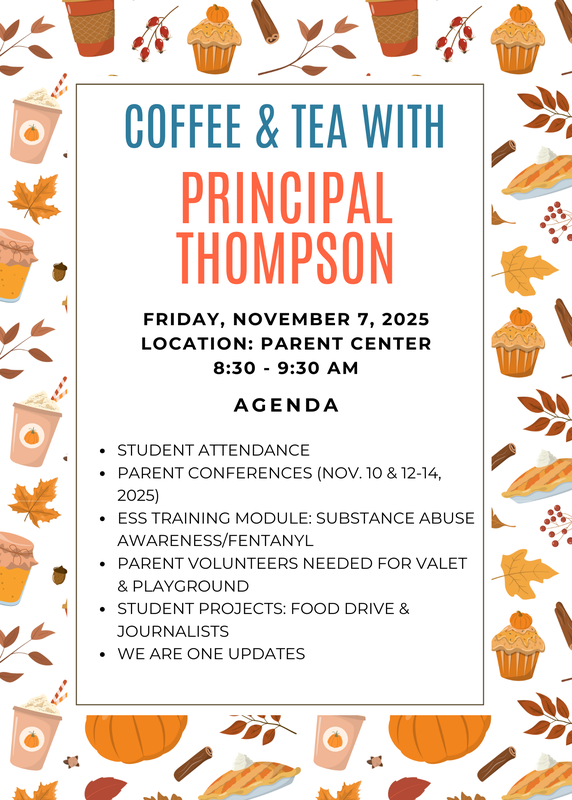 COFFEE & TEA WITH THE PRINCIPAL