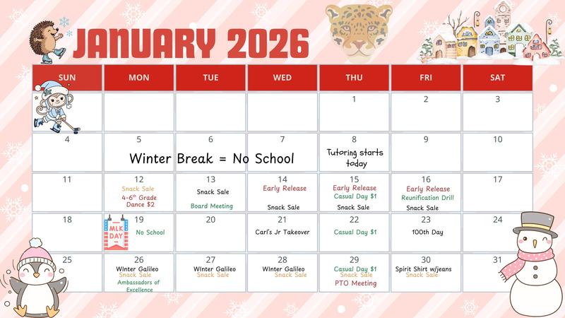 January 2026 Calendar