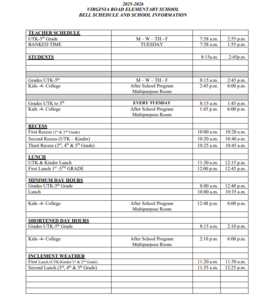 schedule