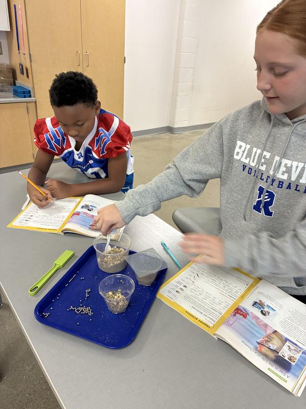 students working