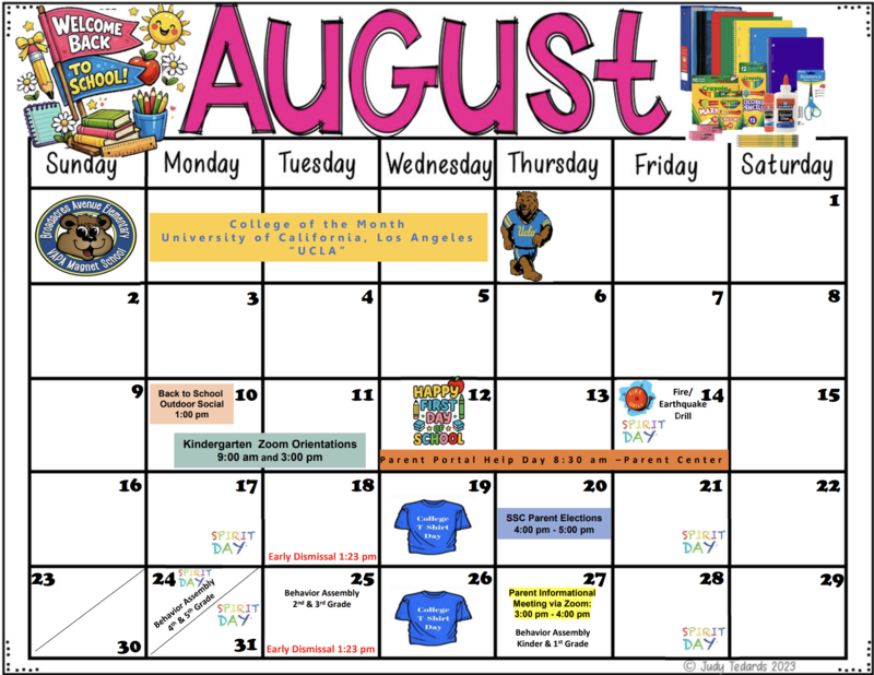 August calendar of events
