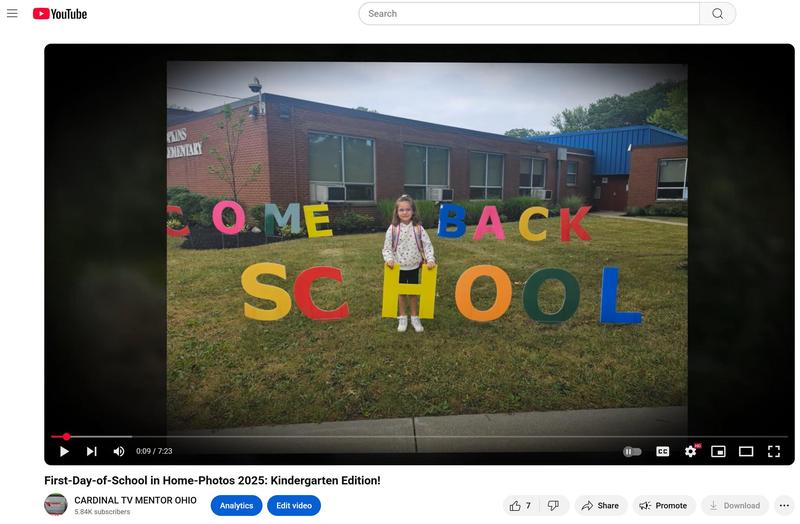 Picture of kindergarten student at school