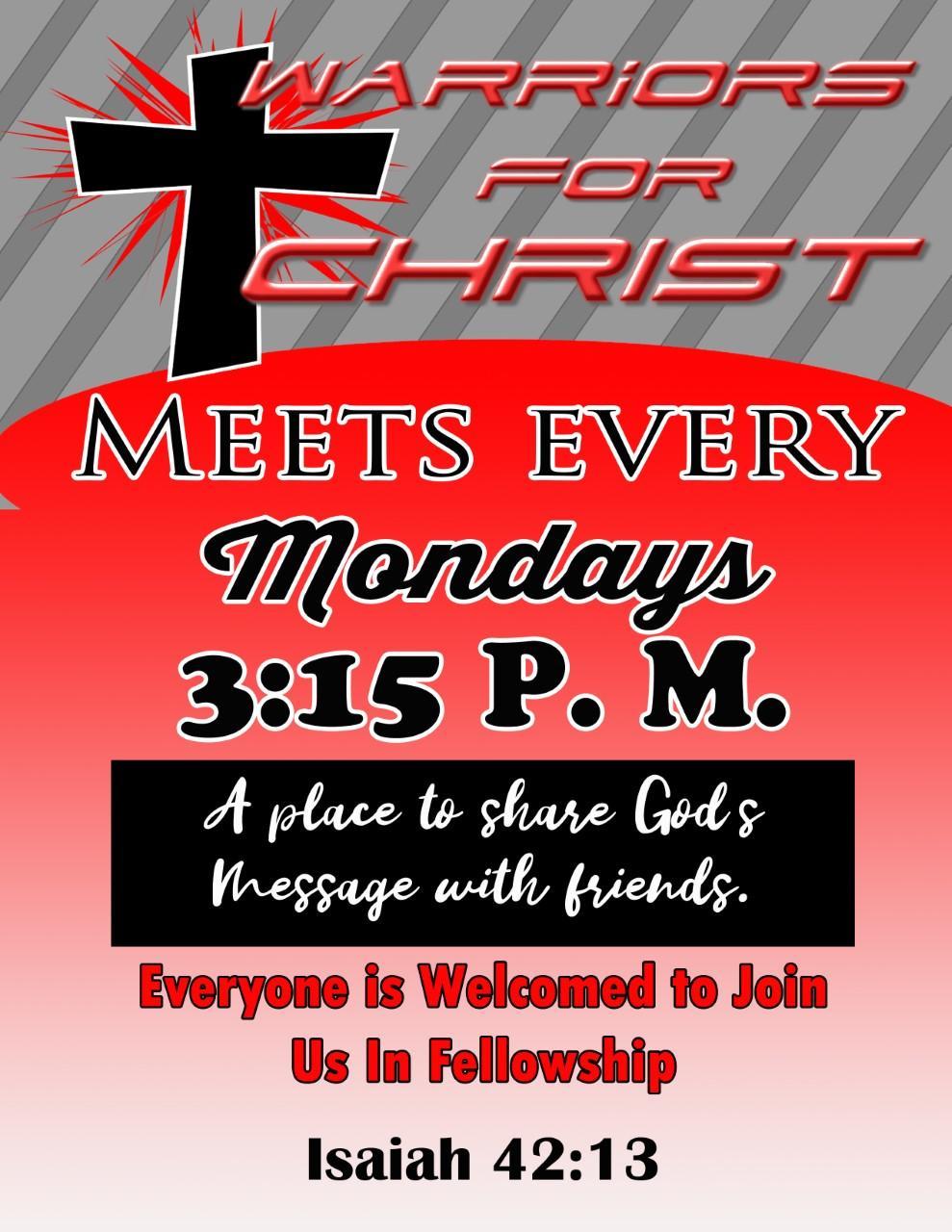 Warriors for Christ - Clubs - Victoria West High School